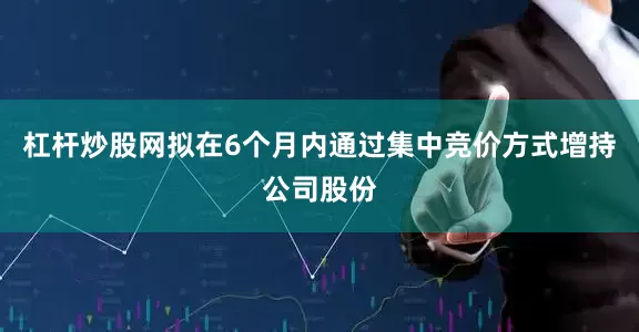 杠杆炒股网拟在6个月内通过集中竞价方式增持公司股份