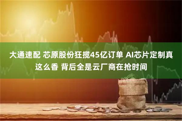 大通速配 芯原股份狂揽45亿订单 AI芯片定制真这么香 背后全是云厂商在抢时间